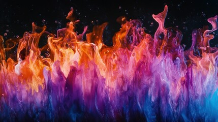 Abstract Colorful Liquid Swirls