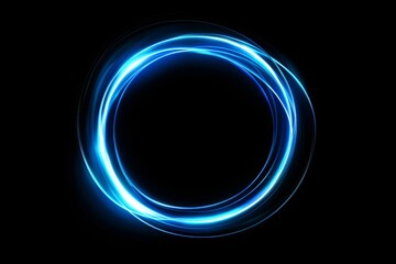 Swirl of neon on black background.