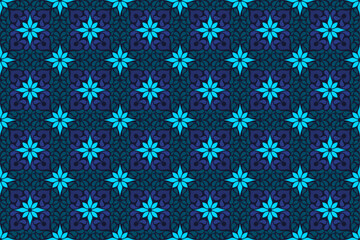 Blue Abstract Seamless Pattern