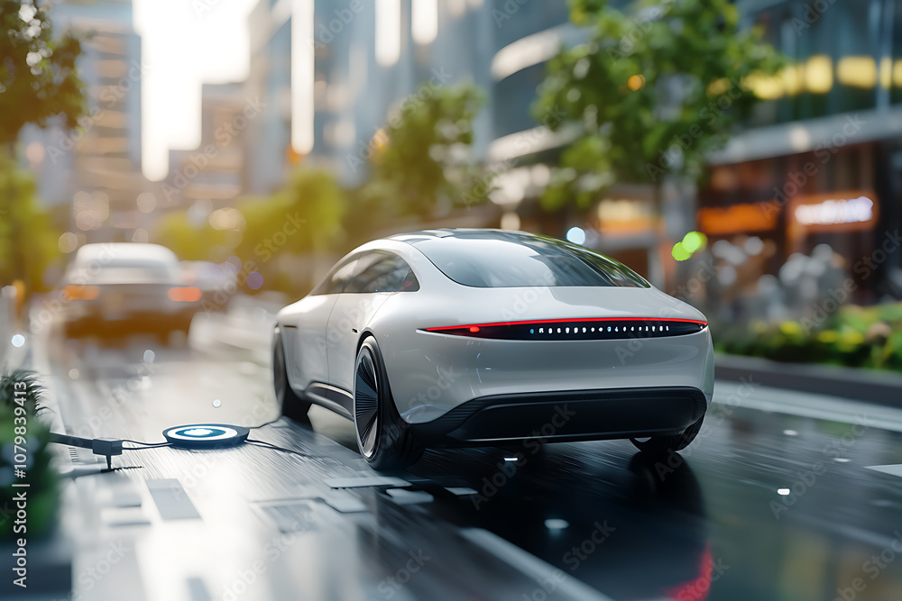 Poster exploring the future of autonomous cars connected to iot networks