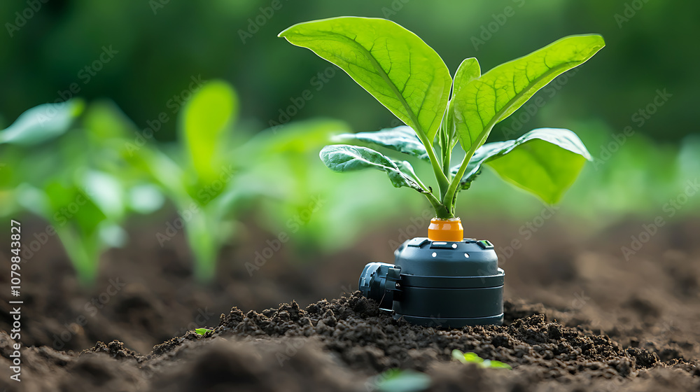 Poster farmers utilize iot sensors to monitor soil moisture levels effectively