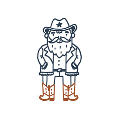 Cute Cowboy Sheriff Santa