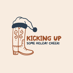Festive Cowboy Boot Design