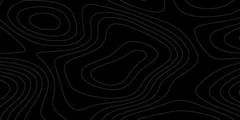 Abstract gradient multicolor on black background with Topographic line map pattern, Topographic map lines, contour background, wavy and curved lines background, Geographic map.	