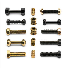 Bolts isolated on transparent background