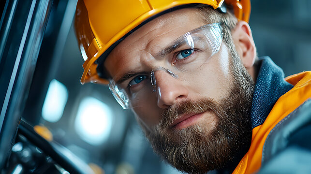 Skilled mechanic conducts thorough inspection of hydraulic system in forklift to ensure optimal performance and safety