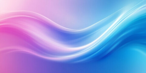 Fototapeta premium Abstract background with flowing pink and blue waves, creating a soft, dreamy, and colorful design.