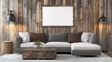 Rustic Living Room Interior Design