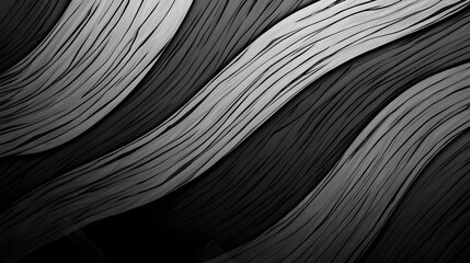 Obraz premium Abstract black and white flowing lines