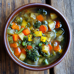 vegetable soup with vegetables