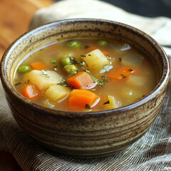vegetable soup with meatballs