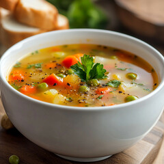 vegetable soup with meatballs