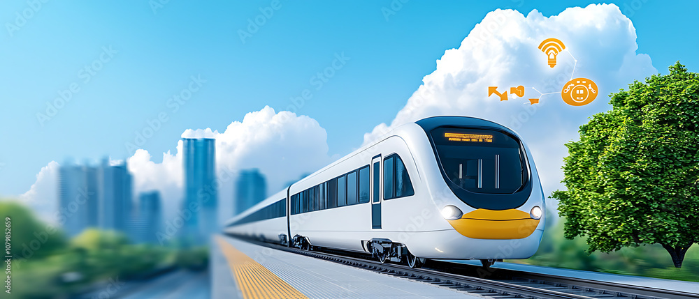 Poster enhancing public transportation with iot-enabled automated train schedules