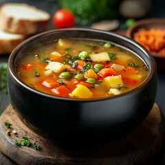 vegetable soup with meatballs