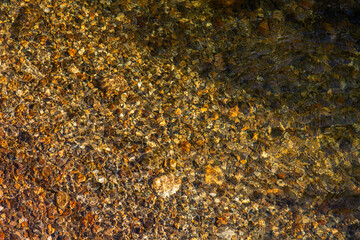 high angle view of the stream in autumn
