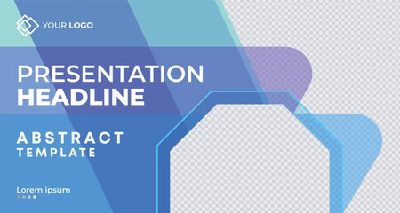 Creative Business Presentation Slides Template. Modern Company Profile Brochure Cover Design. Geometric Annual Report, Conference Event Invitation Template, for Flyer, Website Slider, Landing Page