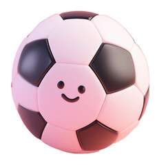 Tiny cute isometric soccer ball emoji