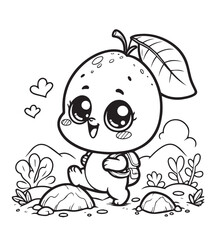 Coloring design mango hiking illustration
