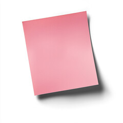 Single sticky note with a handwritten note. isolated on transparent background