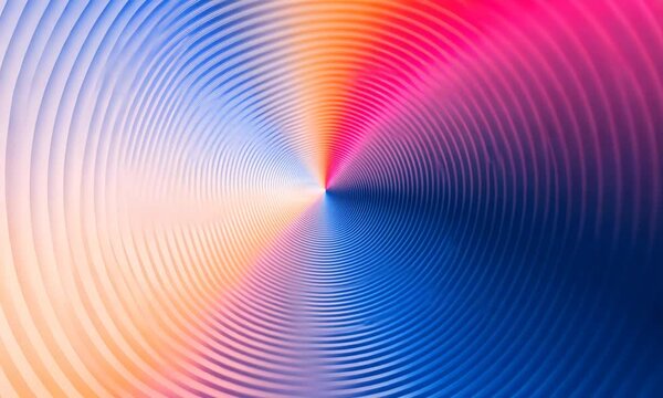 Circular abstract design with overlapping concentric circles