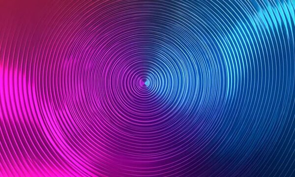 Circular abstract design with overlapping concentric circles
