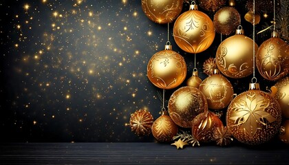 beautiful christmas balls banner with text space 