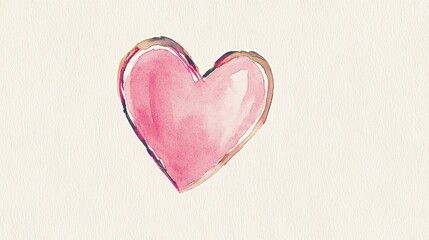 Affectionate heart symbols minimalist art watercolor illustration warm environment soft viewpoint for expressing love