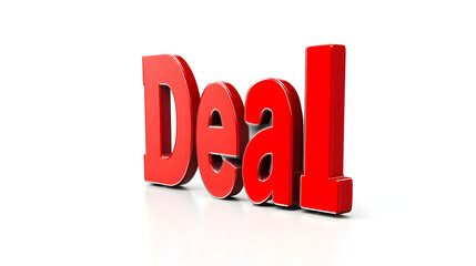 The word 'Deal' in a pop-up style, with a shadow that looks like it&rsquo;s popping off the white background