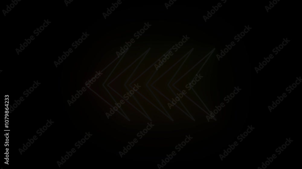 Poster glowing neon light arrows sign. 3d rendering left, arrow on black background. flashing direction ind