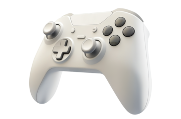 white joystick on isolated white background.