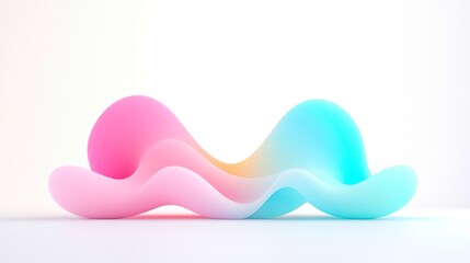 A vibrant, abstract design featuring smooth, flowing shapes in pastel pink and blue hues against a white background, ideal for digital art projects, modern decor, or as a backdrop in presentations,