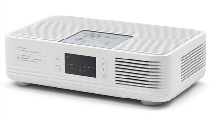 Obraz premium Modern Router with Screen Display and Soft Light Design