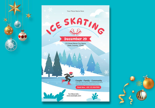 Ice Skating Event Flyer Template