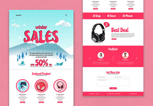 Winter Sale Email Newsletter Layout