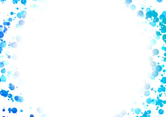 円形&times;キラキラ水玉背景(青)1