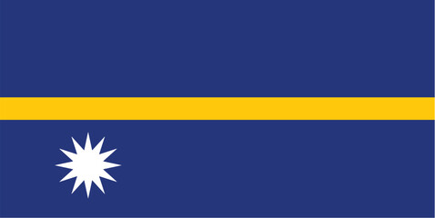 Nationall flag of Nauru Vector illustration
