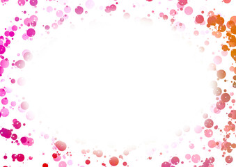 楕円×キラキラ水玉背景(赤)1