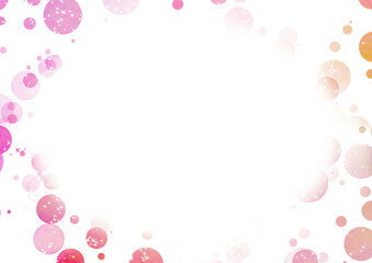 楕円×キラキラ水玉背景(赤)2