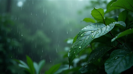 Fototapeta premium fresh grass soaked in water