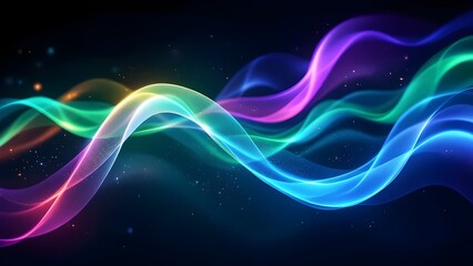 Abstract Flowing Lights: Colorful Background