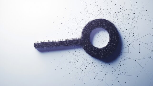 Abstract Encryption Key in Modern Design