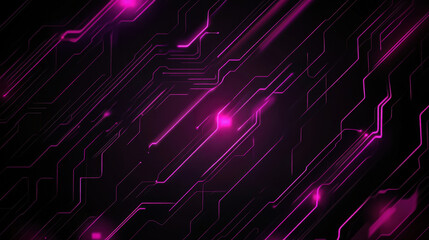 Abstract technological data and artificial intelligence background with vibrant pink lines and patterns. This design evokes sense of innovation and modernity, perfect for tech related themes