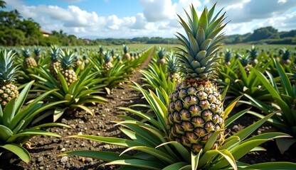 Fototapeta premium pineapple plantation 