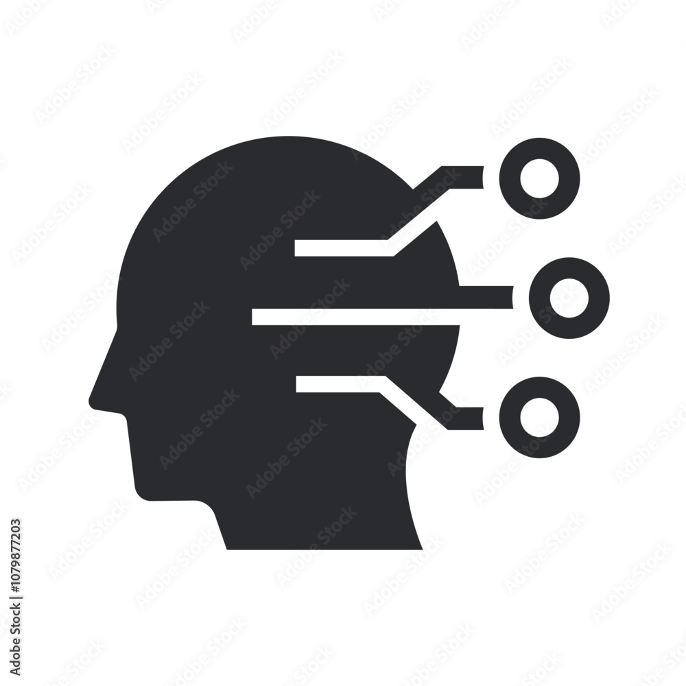 Poster artificial intelligence icon. vector illustration. symbol of machine learning and technology.