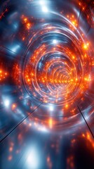 Obraz premium A swirling tunnel of light and energy with vibrant colors.