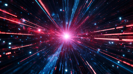 Naklejka premium High tech futuristic technology abstract technology particle mesh style background 