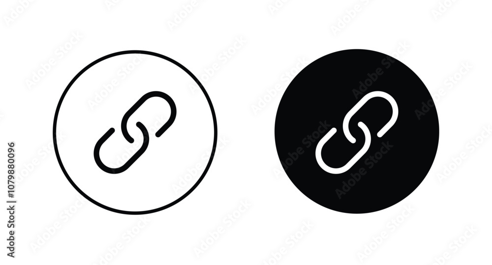 Poster link icon set vector for web