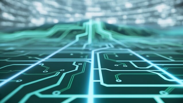 Computer Network and internet communication concept. abstract futuristic circute illustration