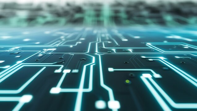 Computer Network and internet communication concept. abstract futuristic circute illustration