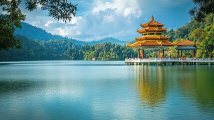 Naklejka premium Holistic daily wellness in Malaysia, balanced practices integrating mind and body, structured and calm.